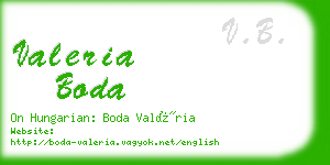 valeria boda business card